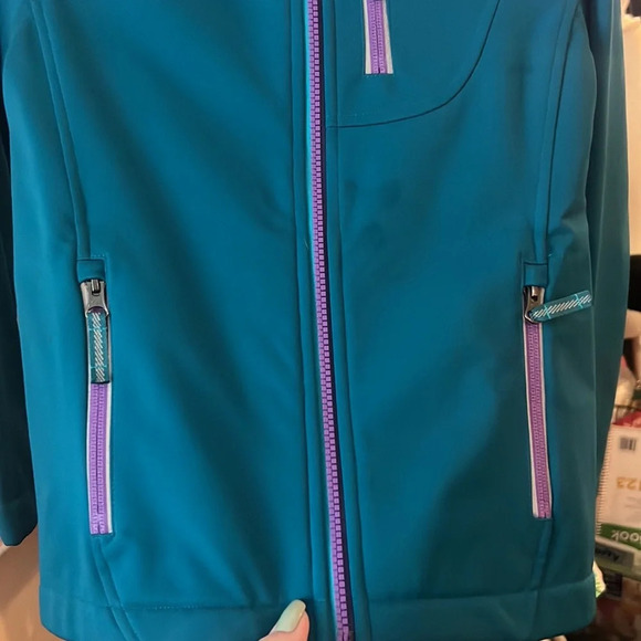 NWOT Lands end fleece lined jacket size S(7-8) NWOT - Picture 4 of 6